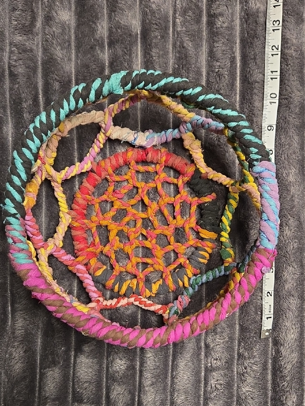 Handmade Multicolor Woven Bowl